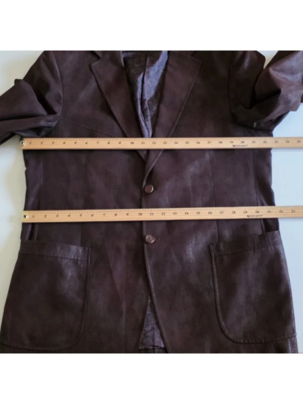 Coppley Clapton Blazer US 42R Brown Faux Suede Western Sport Coat Union Made